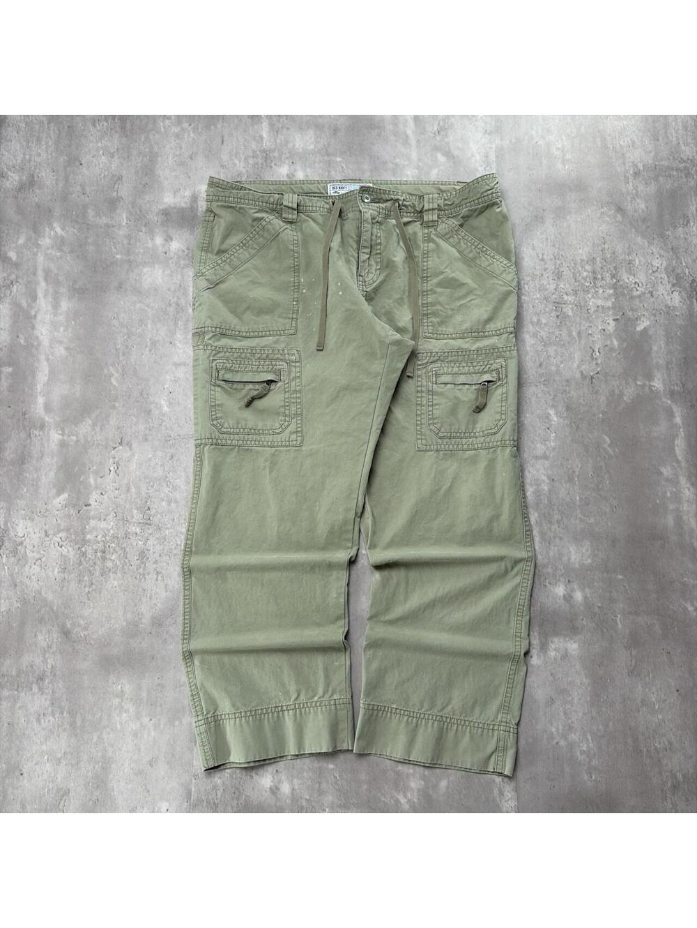 Y2K Green Old Navy Grunge Cargo Skater Capri Pants